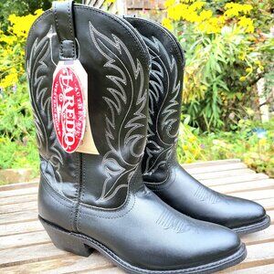 NWOB Laredo Black Leather Cowboy Boots - Style# 5740 - Size 10W